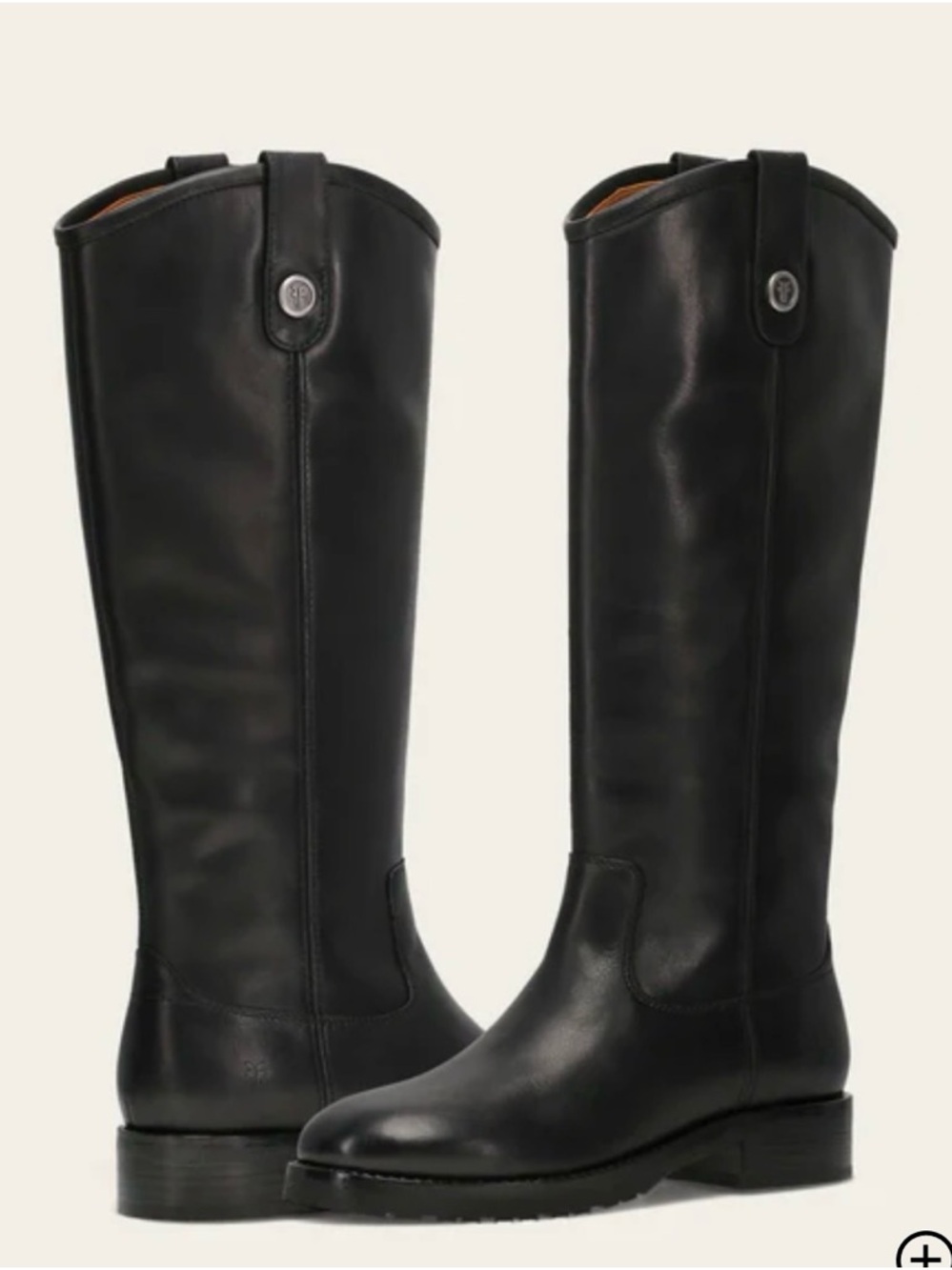 Frye Melissa Black Leather Tall Riding Boots